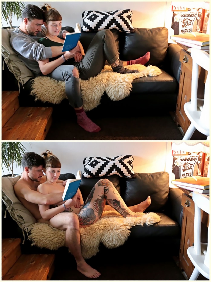 In clothes and without: a photographer from Germany undresses models in their usual environment