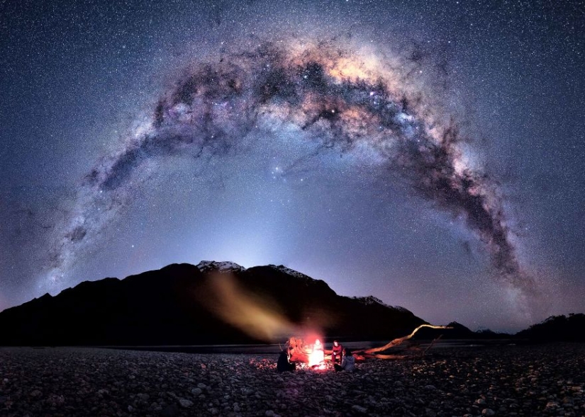 Incredible starry sky in New Zealand Incredible starry sky in New Zealand