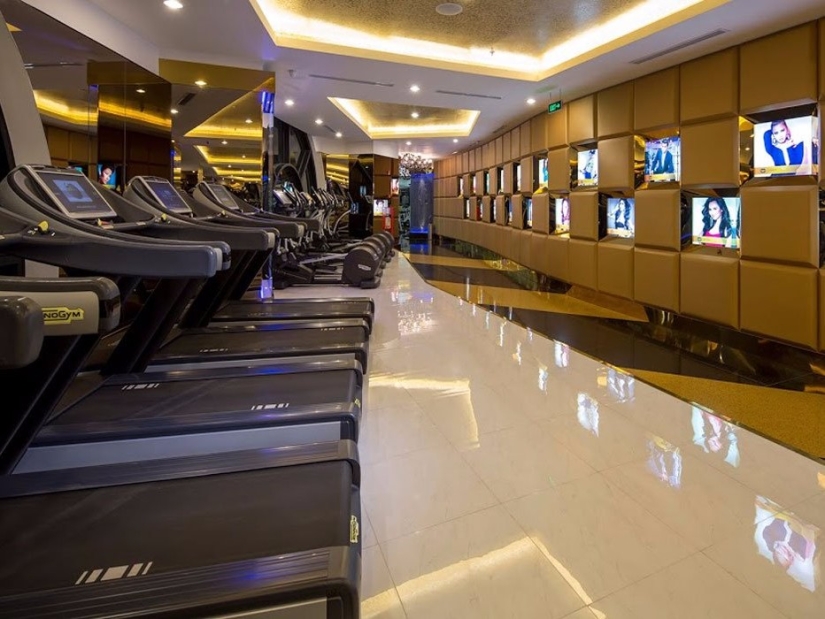 Inside a fitness center with a subscription cost of 24 thousand dollars a year