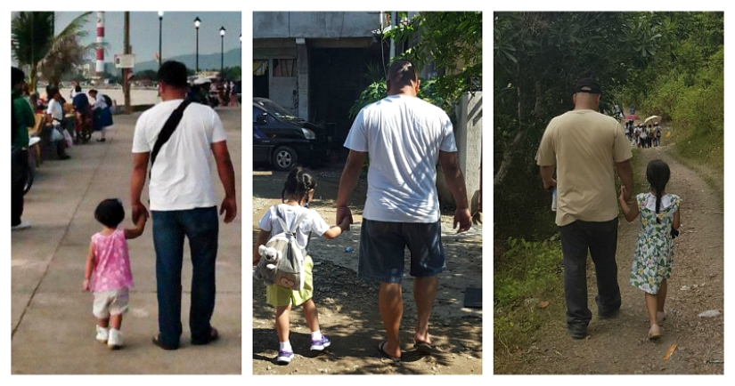 It's so touching! Filipina secretly photographed her husband and daughter for four years