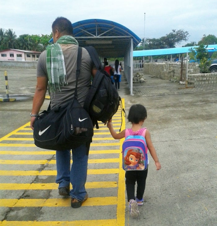 It's so touching! Filipina secretly photographed her husband and daughter for four years