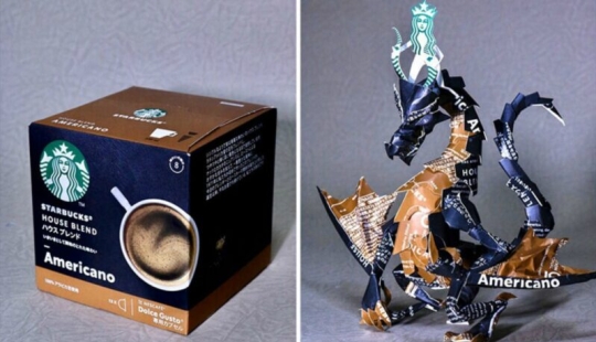 Japanese artist Harukiru transforms packaging into works of art