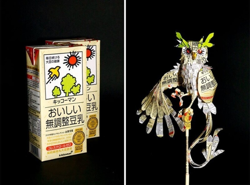 Japanese artist Harukiru transforms packaging into works of art Japanese artist Harukiru transforms packaging into works of art