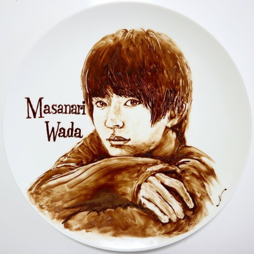 Japanese make chocolate paintings, and they are beautiful