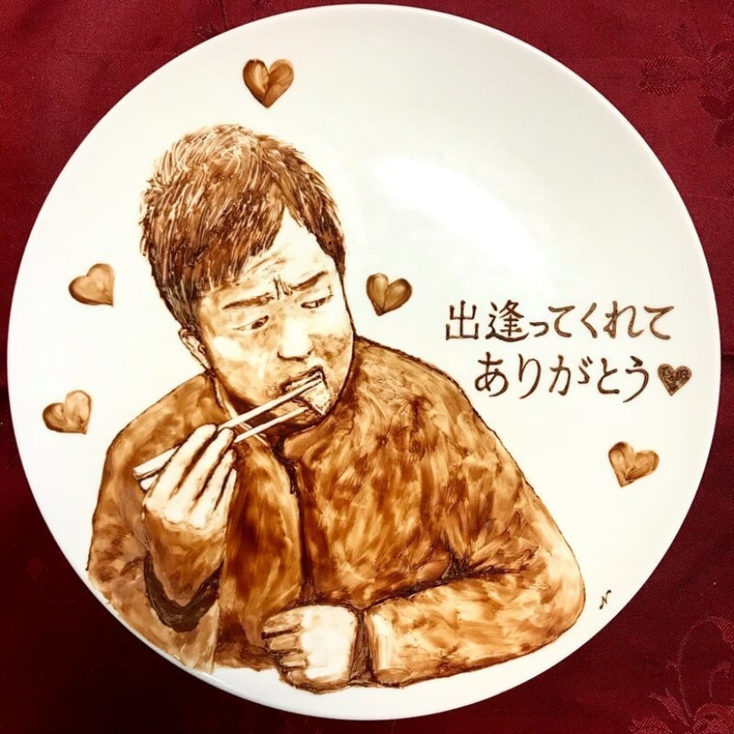 Japanese make chocolate paintings, and they are beautiful