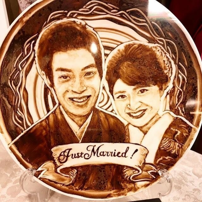 Japanese make chocolate paintings, and they are beautiful