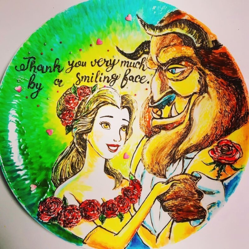 Japanese make chocolate paintings, and they are beautiful