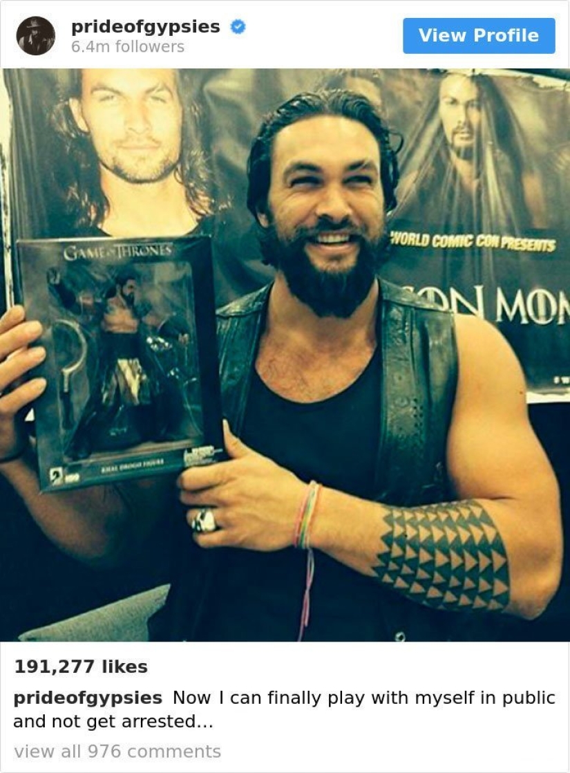 Jason Momoa es el chico más genial de Instagram Jason Momoa es el chico más genial de Instagram