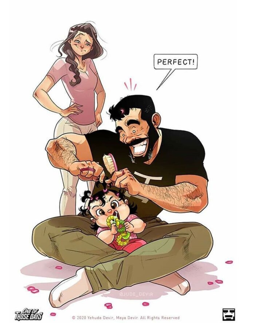 Joys and difficulties of parenthood: an artist from Israel draws comics about his wife and daughter