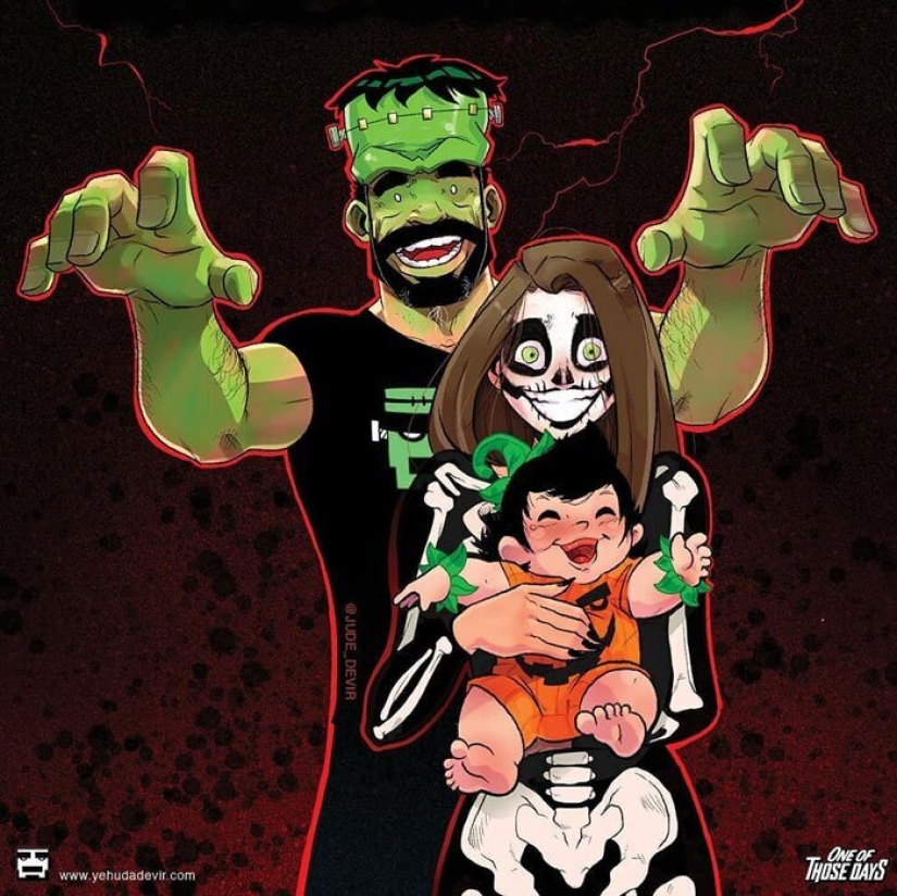 Joys and difficulties of parenthood: an artist from Israel draws comics about his wife and daughter