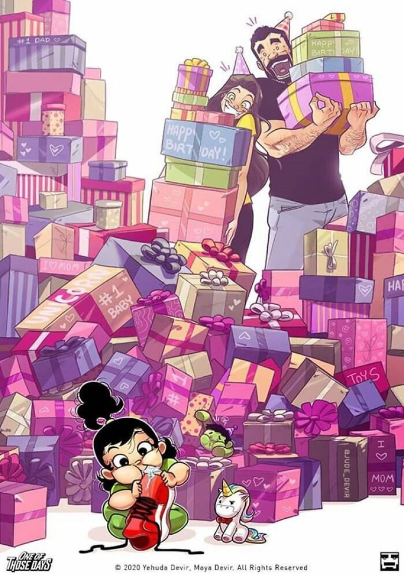 Joys and difficulties of parenthood: an artist from Israel draws comics about his wife and daughter Joys and difficulties of parenthood: an artist from Israel draws comics about his wife and daughter