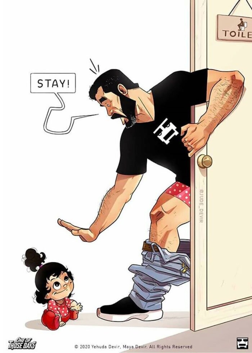 Joys and difficulties of parenthood: an artist from Israel draws comics about his wife and daughter
