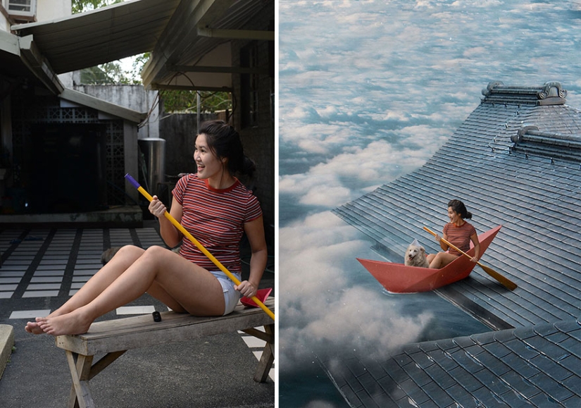 La artista crea mundos fabulosos a partir de fotos de su patio trasero, y es mágico