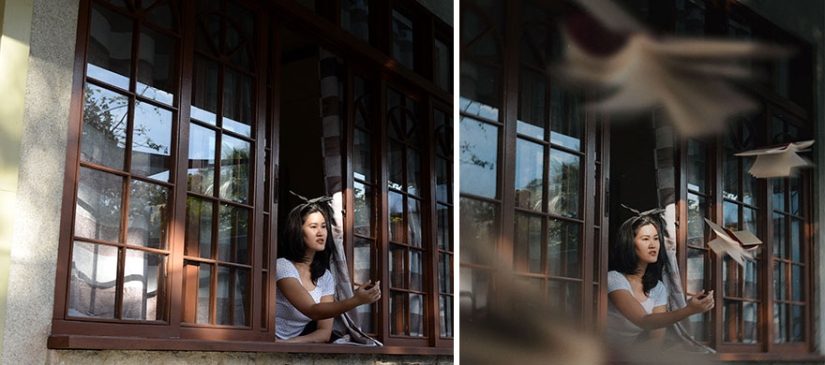 La artista crea mundos fabulosos a partir de fotos de su patio trasero, y es mágico