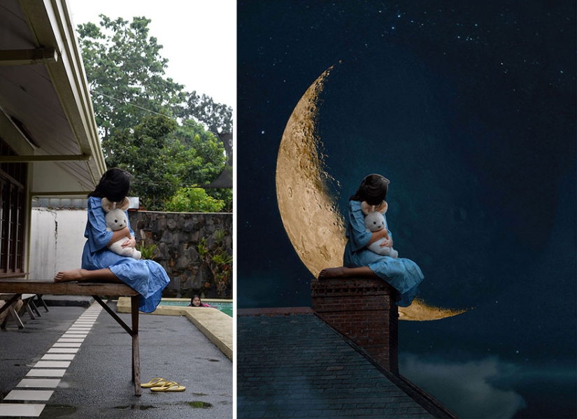 La artista crea mundos fabulosos a partir de fotos de su patio trasero, y es mágico