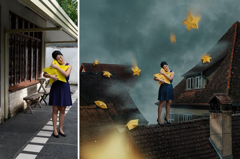 La artista crea mundos fabulosos a partir de fotos de su patio trasero, y es mágico