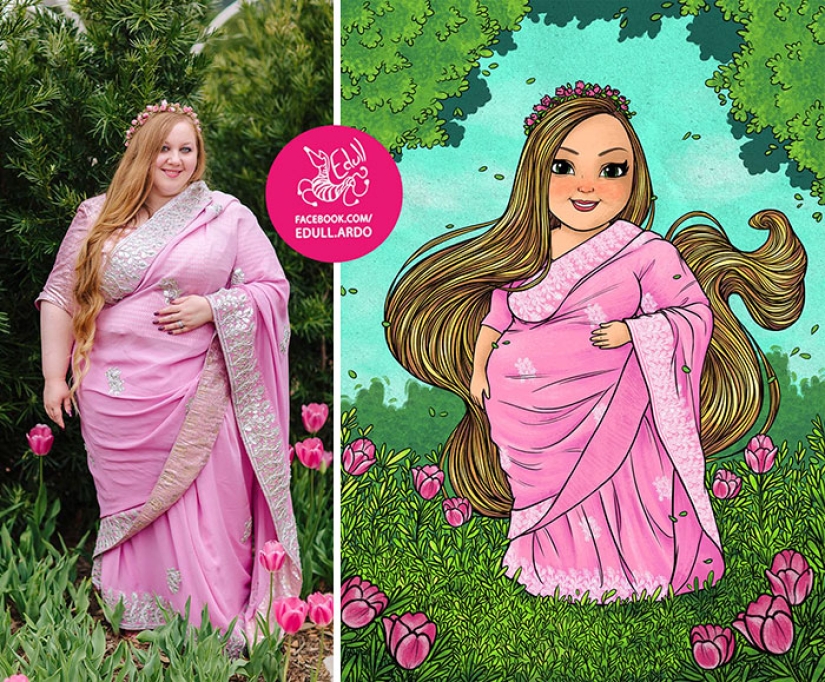 La brasileña convierte a las chicas con curvas en dibujos animados sexys, llamando a todos a un cuerpo positivo