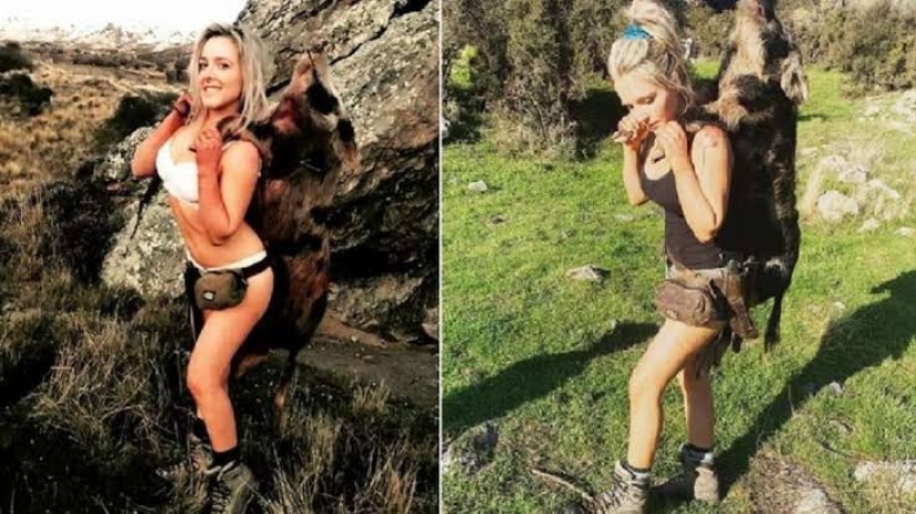 La cazadora fue duramente criticada por publicar fotos sinceras con presas