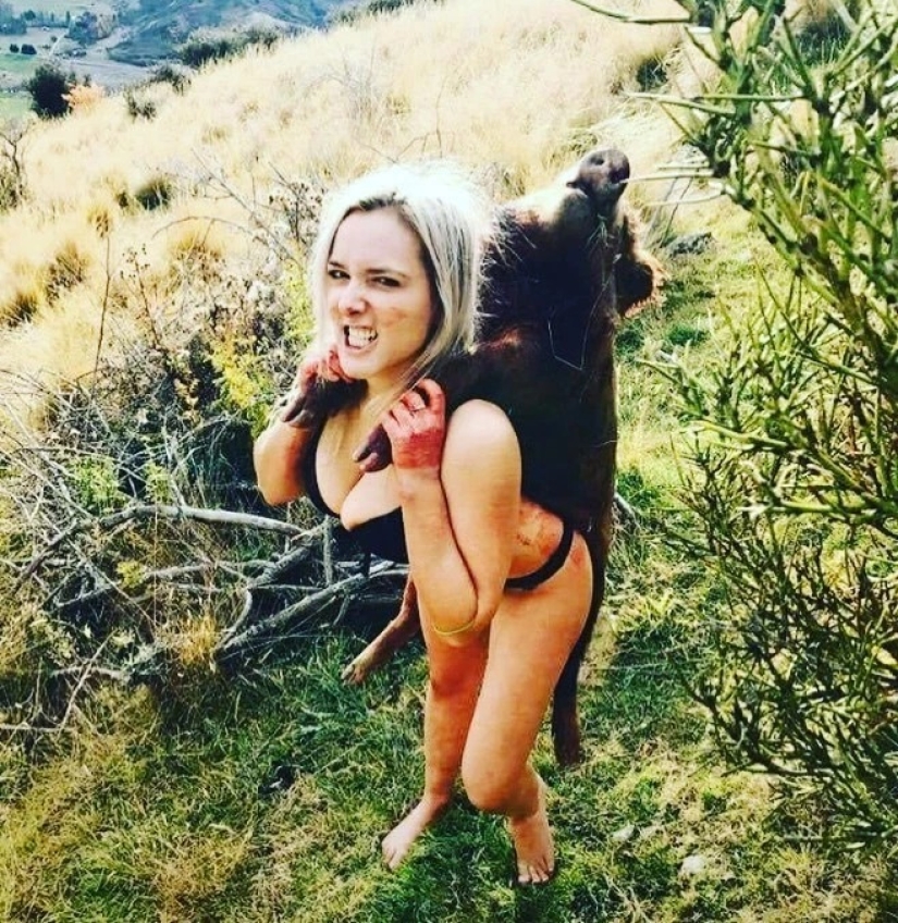 La cazadora fue duramente criticada por publicar fotos sinceras con presas