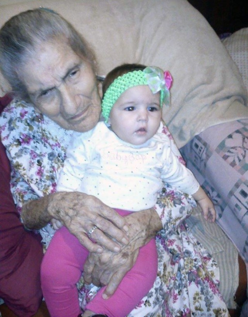 La diferencia en la eternidad: bisabuelas con bisnietos, cuya diferencia de edad es de más de 100 años