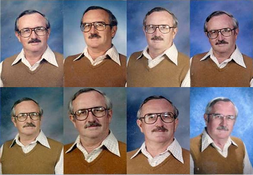 La maestra ha estado usando el mismo atuendo para tomar fotos con la clase durante 40 años seguidos La maestra ha estado usando el mismo atuendo para tomar fotos con la clase durante 40 años seguidos