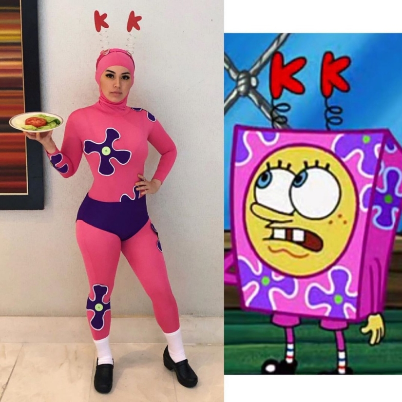La niña interpreta a los héroes de "Bob Esponja", pero aún así resulta caliente La niña interpreta a los héroes de "Bob Esponja", pero aún así resulta caliente