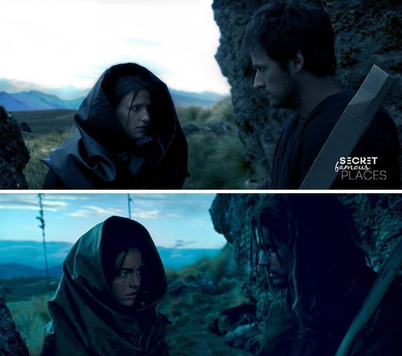 La pareja viaja por todo el mundo y recrea escenas de películas en los lugares de rodaje