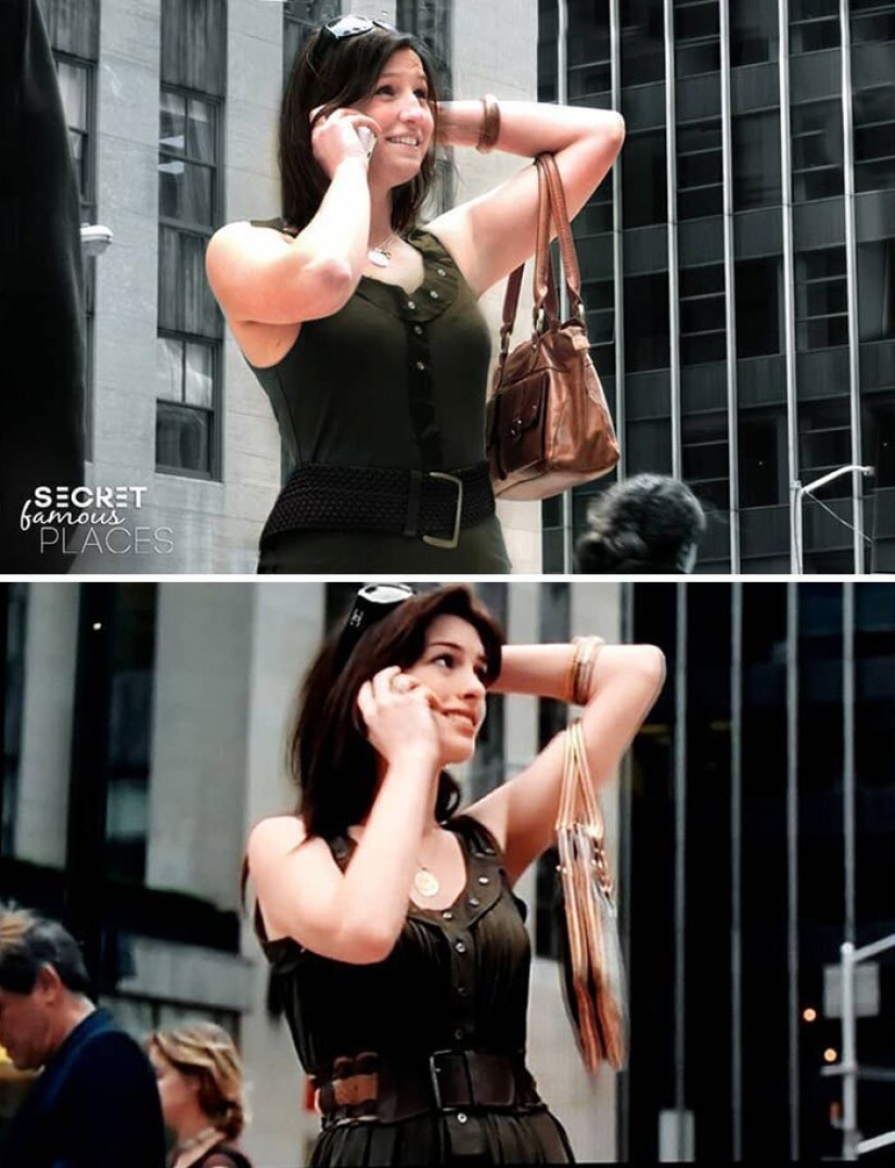 La pareja viaja por todo el mundo y recrea escenas de películas en los lugares de rodaje