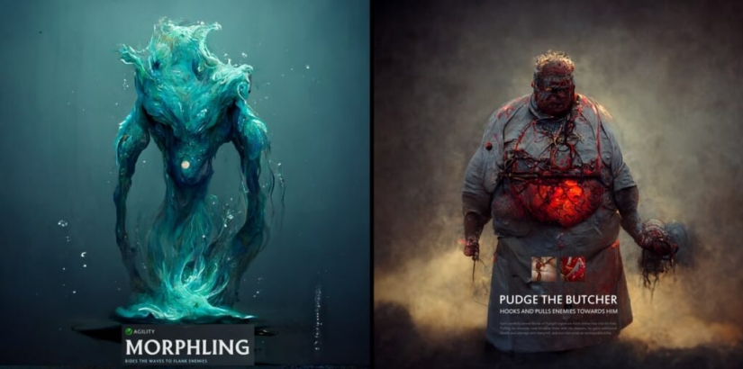 La red neuronal ha creado retratos realistas y espeluznantes de personajes de Dota 2
