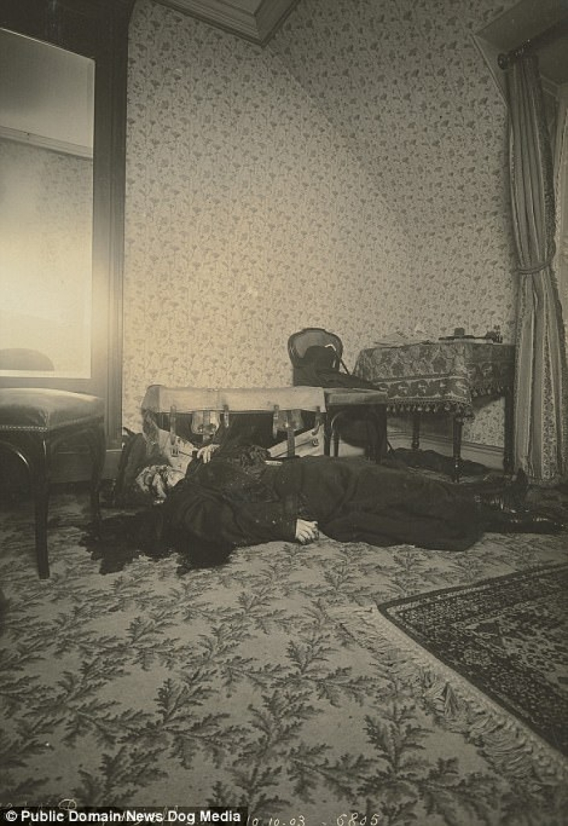Las primeras fotos de la escena del crimen de 1904
