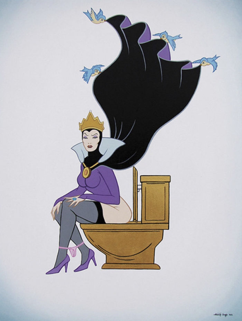 Las provocativas ilustraciones de personajes de Disney arruinarán tu infancia