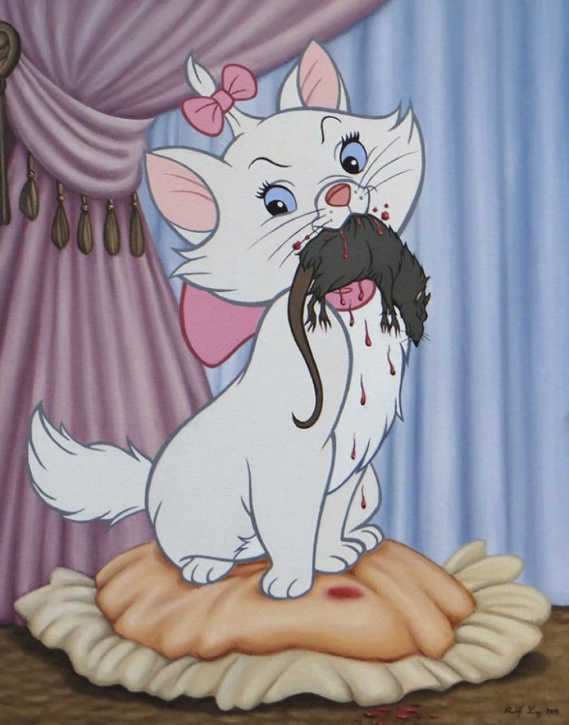 Las provocativas ilustraciones de personajes de Disney arruinarán tu infancia
