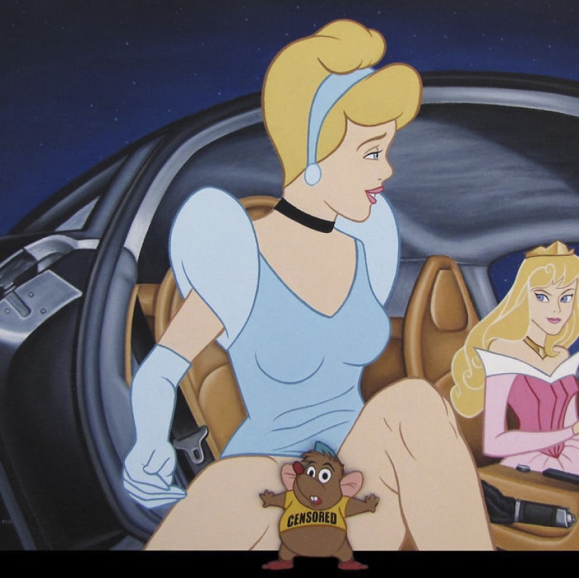 Las provocativas ilustraciones de personajes de Disney arruinarán tu infancia
