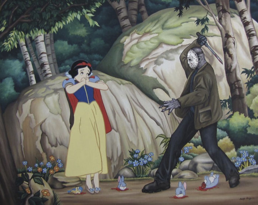 Las provocativas ilustraciones de personajes de Disney arruinarán tu infancia