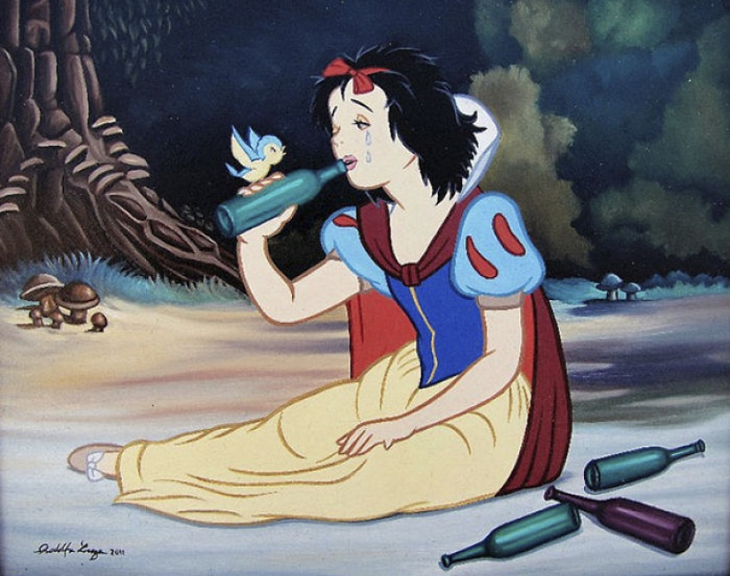 Las provocativas ilustraciones de personajes de Disney arruinarán tu infancia