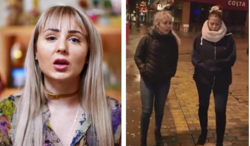 Lágrimas de diamante en los barrios pobres: la majorette estalló en lágrimas cuando ella y su pobre amiga fueron abordadas por dos gopnik