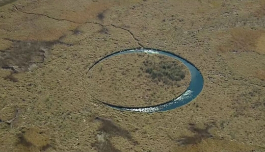 Locals say an ancient deity lives there: a perfectly round lake with a floating island excites the minds of scientists
