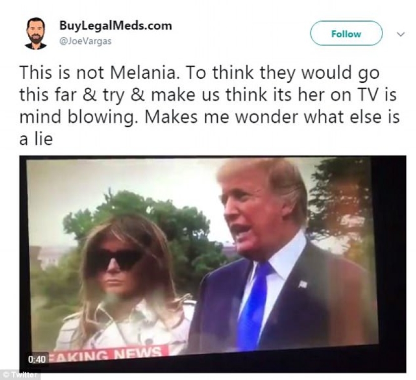 "Look at her nose and glasses": Internet users suspected that Melania Trump has a double