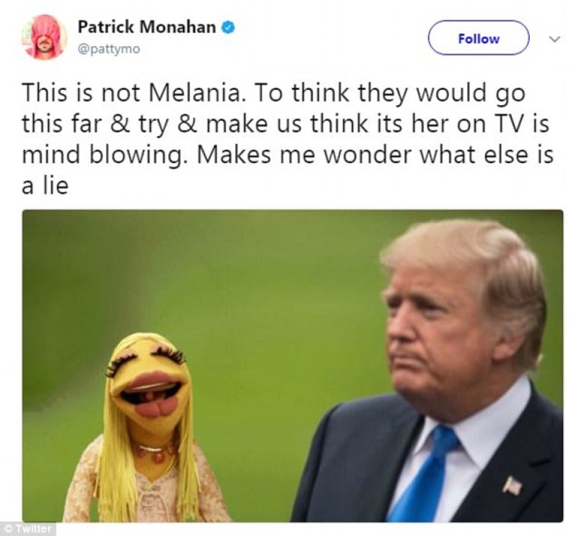 "Look at her nose and glasses": Internet users suspected that Melania Trump has a double