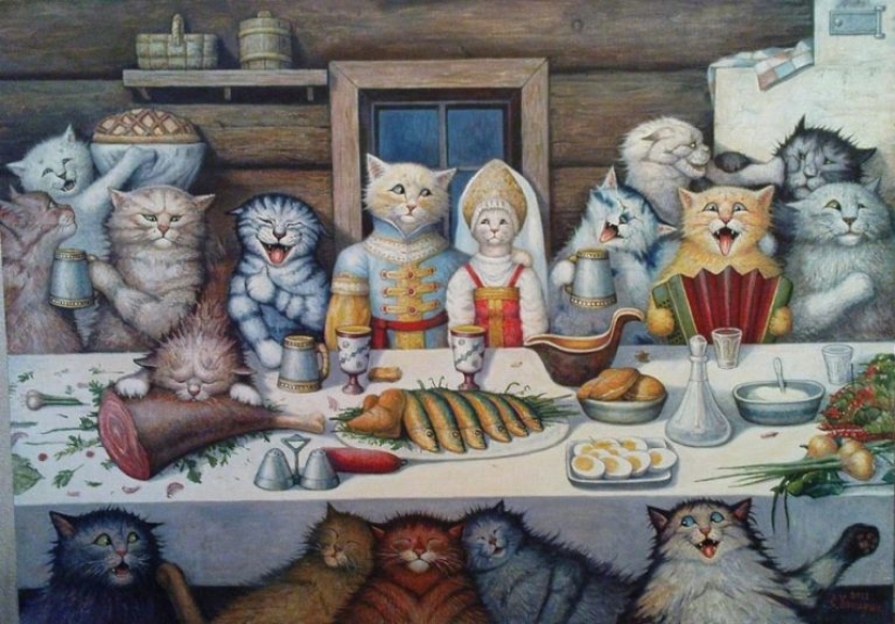 Los 8 gatos más divertidos del arte ruso contemporáneo