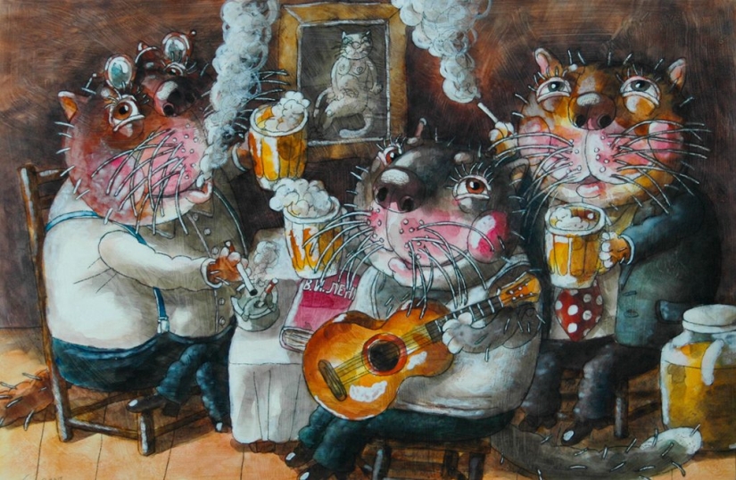 Los 8 gatos más divertidos del arte ruso contemporáneo