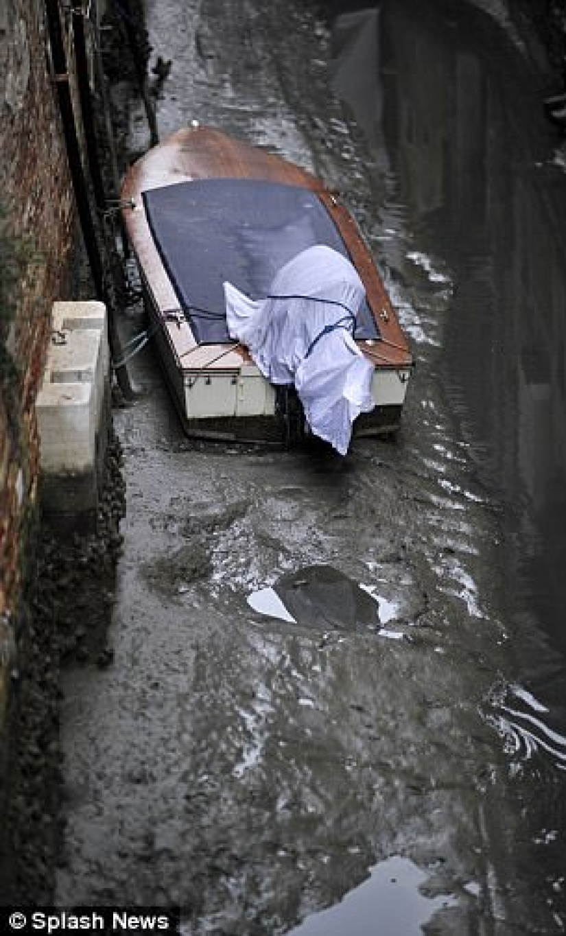 Los legendarios canales de Venecia se están secando debido a un clima anormal