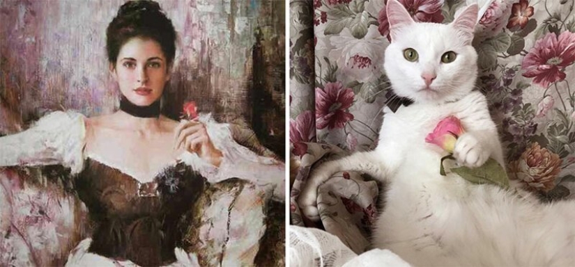 Los usuarios de VKontakte han recreado pinturas de la época clásica