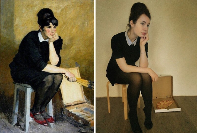 Los usuarios de VKontakte han recreado pinturas de la época clásica