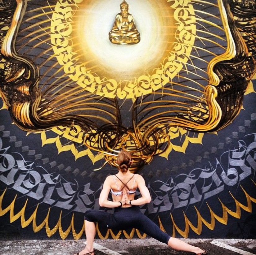 Love and yoga can be practiced everywhere Love and yoga can be practiced everywhere