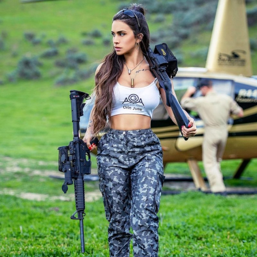 Love at the first shot: The 25-year-old "Queen of Guns" is in love with guns