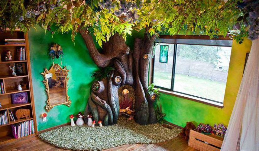 Loving dad created a magic tree in his daughter's bedroom in 18 months Loving dad created a magic tree in his daughter's bedroom in 18 months
