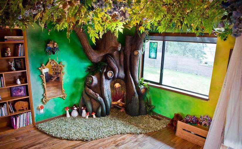 Loving dad created a magic tree in his daughter's bedroom in 18 months Loving dad created a magic tree in his daughter's bedroom in 18 months