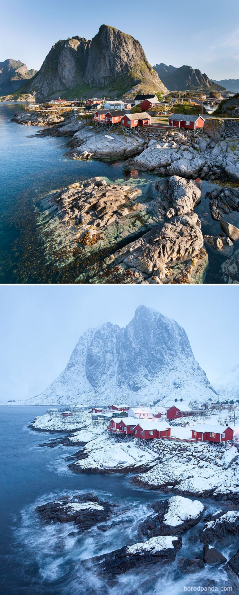 Magical pictures of picturesque places before and during winter
