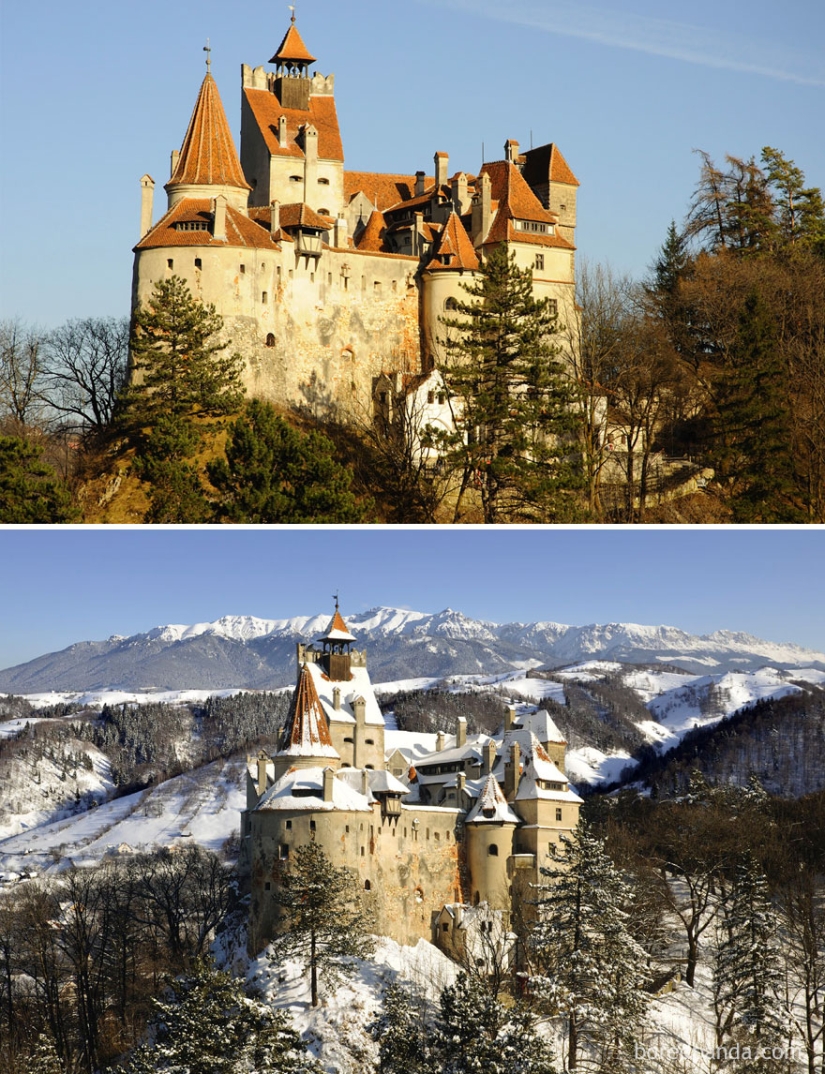 Magical pictures of picturesque places before and during winter